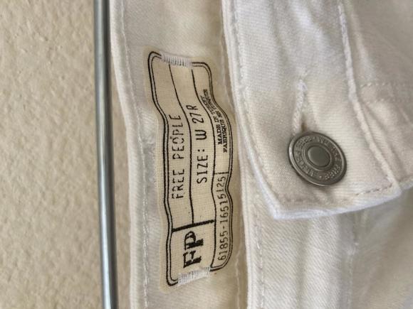Free People Del Wray Off White Denim Jean 27 - Picture 2 of 3